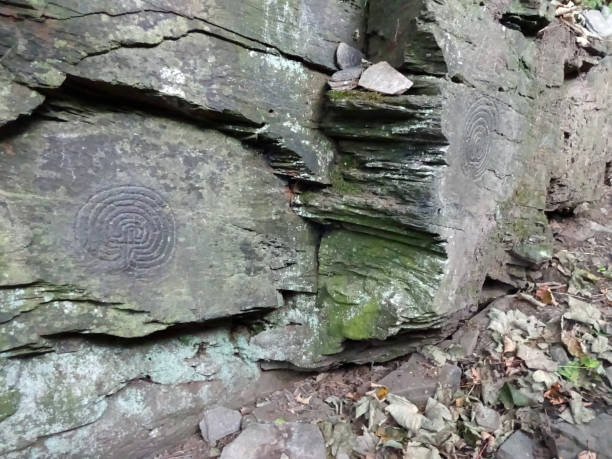 istock Labyrinth Rock Carvings, Rocky Valley, Cornwall 1058945516