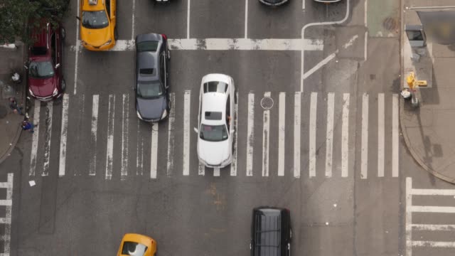 Top Down Aerial View of Manhattan Intersection