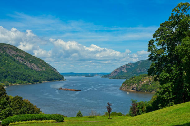 Hudson River vista stock photo