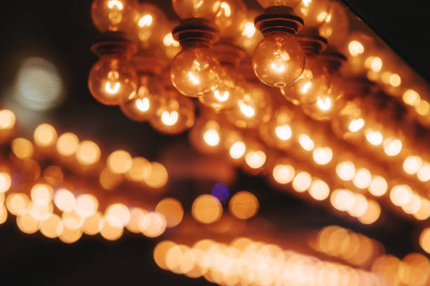 istock Old bulb with bokehs in festival 1058951914