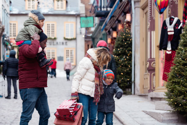 istock Christmas shopping with multi-ethnic family 1058960778