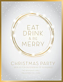 istock Christmas party invitation design template 1059002320