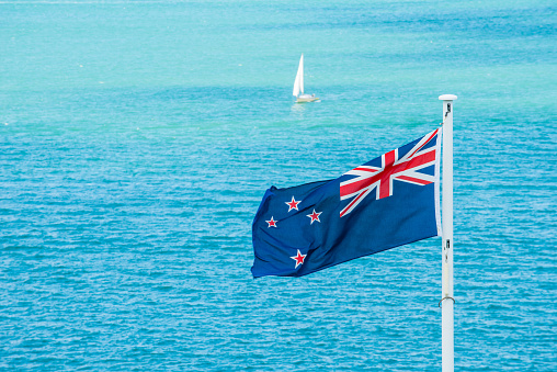 An iconic symbol flag of New Zealand.