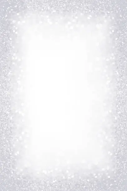 Photo of Silver White Glitter Sparkle Border Frame