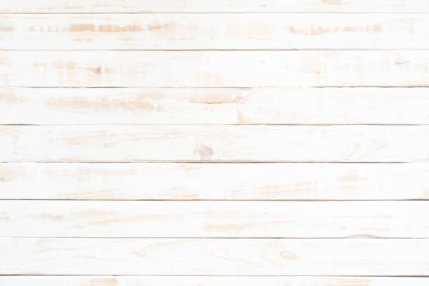 istock Top view of white wood texture background, wooden table. 1059009464