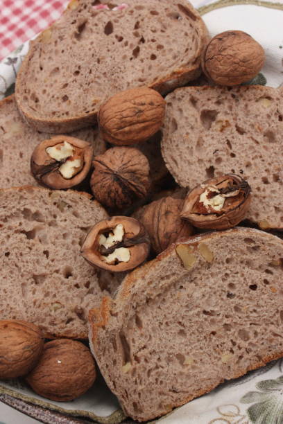 istock Loaf of bread with nuts  Sliced bread  Sliced bread in a basket 1059034742