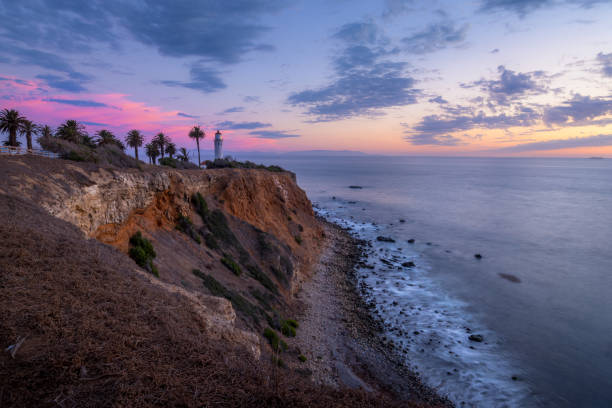 istock Colorful Sky after Sunset at Point Vicente Lighthouse 1059041068