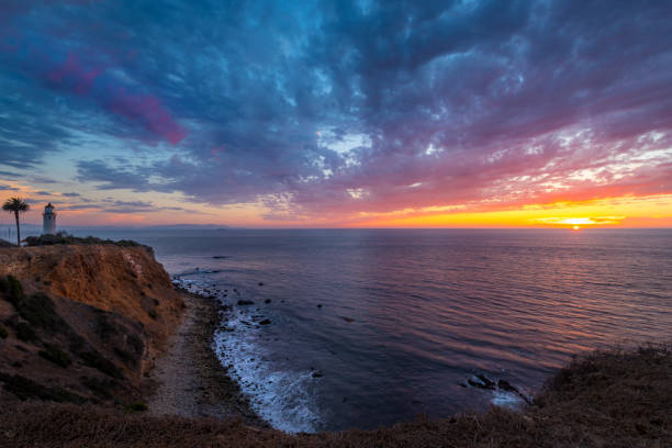 istock Beautiful Point Vicente Lighthouse at Sunset 1059041070