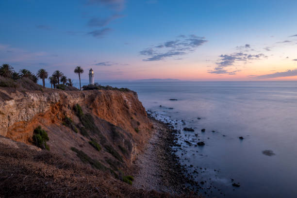 istock Colorful Sky after Sunset at Point Vicente Lighthouse 1059041080