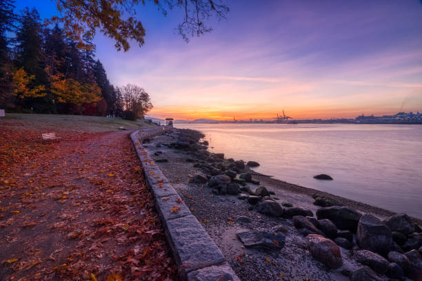 istock Colorful Autumn Sunrise at Stanley Park 1059041088