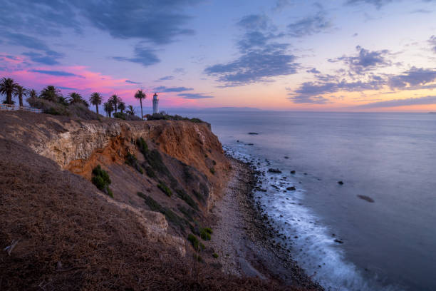 istock Colorful Sky after Sunset at Point Vicente Lighthouse 1059041096
