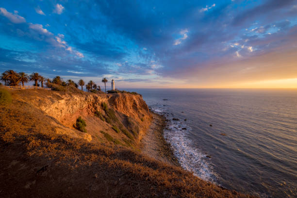 istock Beautiful Point Vicente Lighthouse at Sunset 1059041164