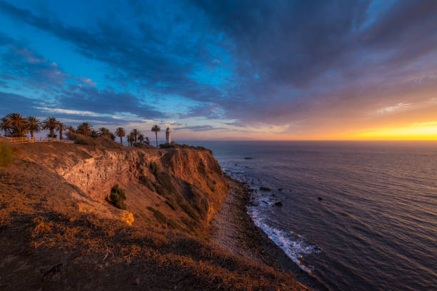 istock Beautiful Point Vicente Lighthouse at Sunset 1059041184