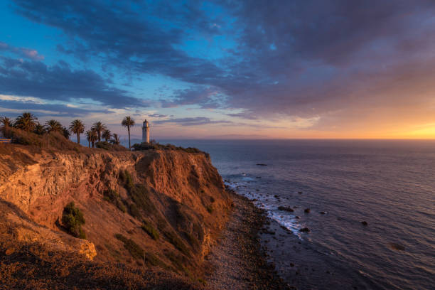 istock Beautiful Point Vicente Lighthouse at Sunset 1059041190
