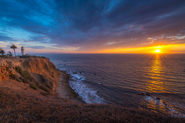 istock Beautiful Point Vicente Lighthouse at Sunset 1059041206