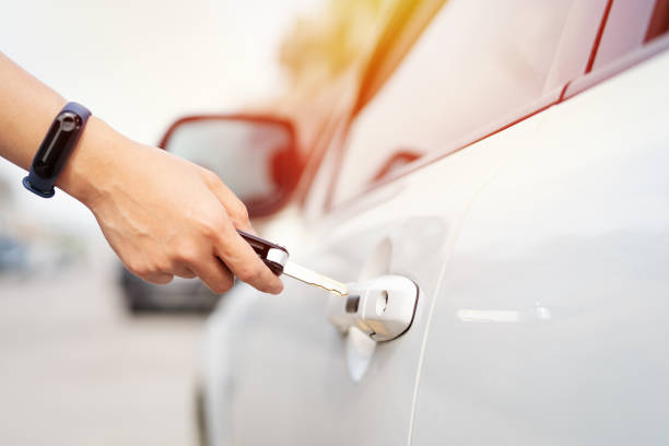 istock car unlocks remote point to open the door 1059046640