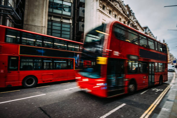 istock Double deckers in London, UK 1059048432