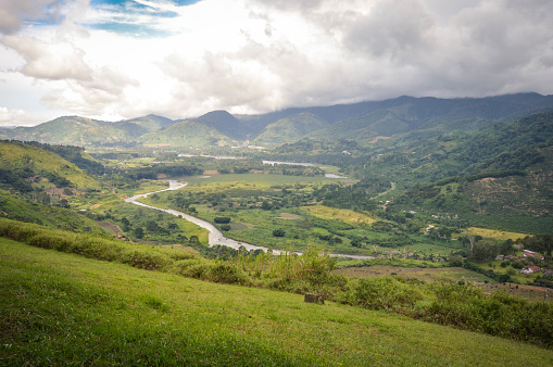 Paisajes alrededor de Valle de Orosi, cerca de la ciudad de Cartago, Costa Rica. El lugar es bueno para visitar en una excursión de un día desde San José photo