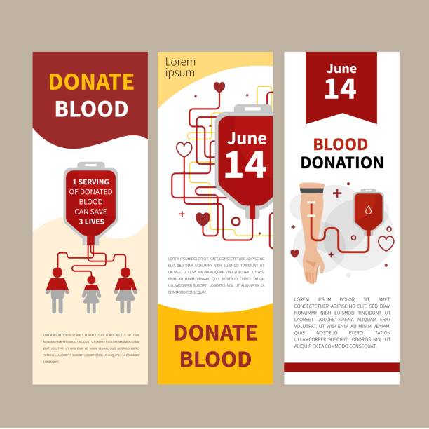 Blood Donation line art concept vector art illustration