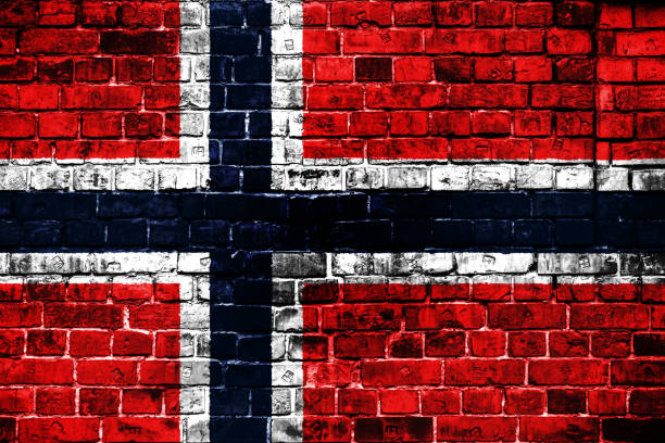 istock National flag of Norway on a brick background. 1059066142