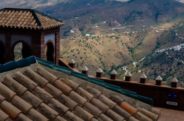 Photo of Typical Moorish defensive walls in a small town of Andalusia, a historic element of architecture