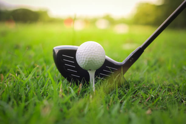 istock Golf club and ball in green grass. 1059074500