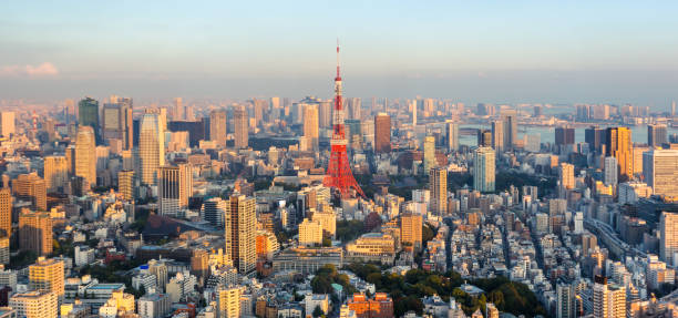 istock Tokyo city skyline at sunset , Japan 1059079584