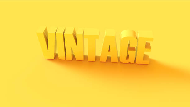 istock Bright Yellow 3d Vintage Sign 1059089432