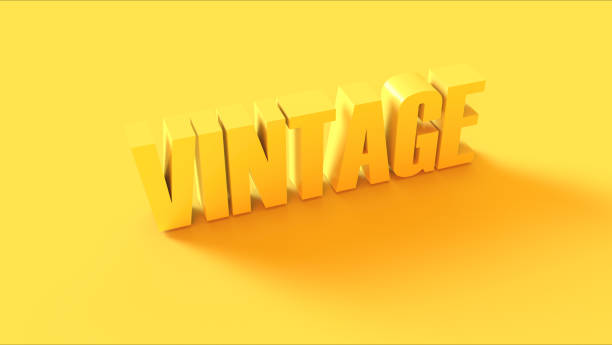 istock Bright Yellow 3d Vintage Sign 1059089622