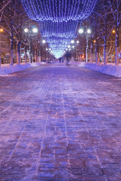 istock Beautiful winter evening on the pedestrian mall 1059091280