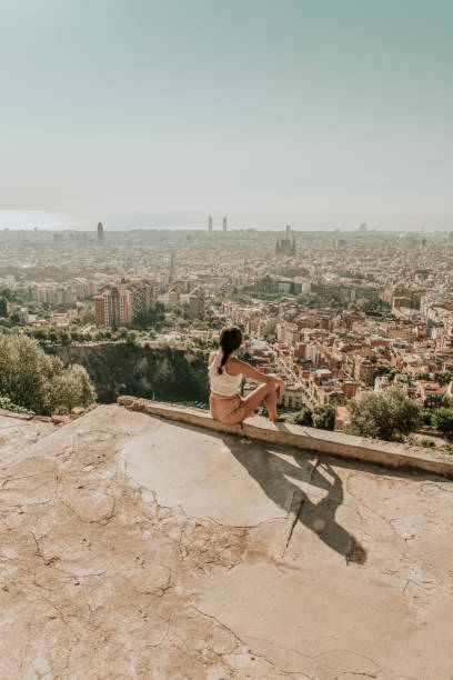 istock Woman looking at Barcelona 1059095348