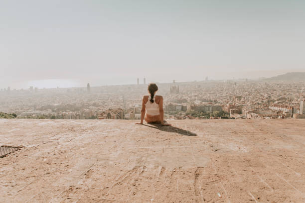 istock Woman looking at Barcelona 1059095386