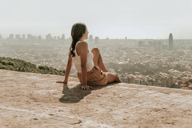 istock Woman looking at Barcelona 1059095470