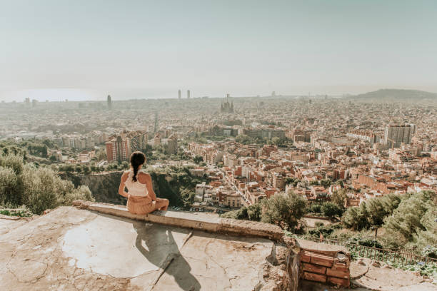 istock Woman looking at Barcelona 1059095474