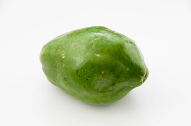 Green Papaya white background