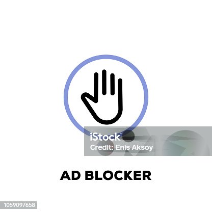 istock Ad Blocker Line Icon 1059097658