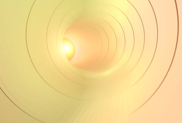 3D rendering with abstract tunnel.