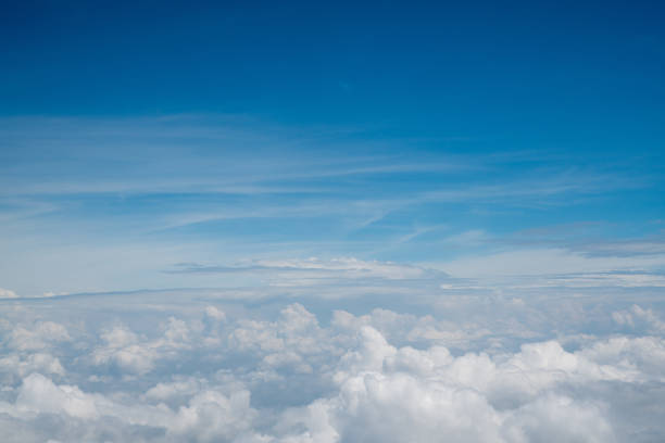 istock aerial view cloud scatter spread on blue sky layer, can be use as background 1059099368