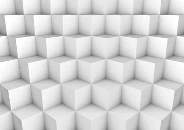istock 3d staircase of white cubes. Abstract background 1059099850