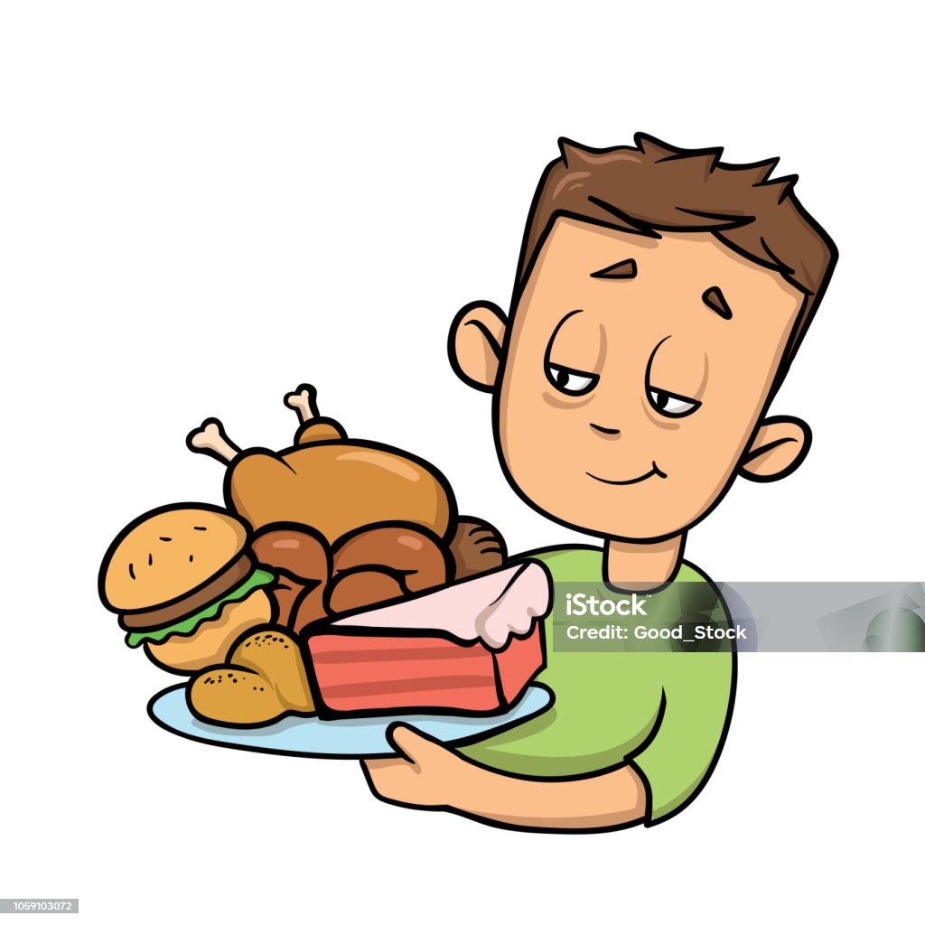 Ilustración de Muchacho Con Plato Lleno De Comida Chatarra Comer En Exceso Icono De Diseño De Dibujos Animados Ilustración De Vector Plano Aislado Sobre Fondo Blanco y más Vectores Libres de Derechos Ilustración de Muchacho Con Plato Lleno De Comida Chatarra Comer En Exceso Icono De Diseño De Dibujos Animados Ilustración De Vector Plano Aislado Sobre Fondo Blanco y más Vectores Libres de Derechos
