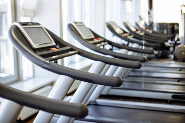 Treadmills in modern gym