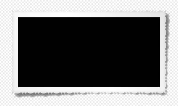 vektorově prázdný starý obrazový rámeček texturovaný izolovaný - na okraji fotky stock ilustrace