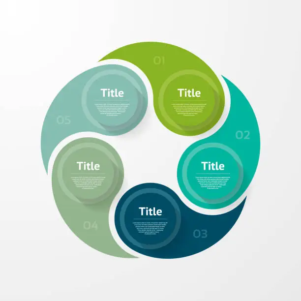 Vector illustration of Vector infographic template for diagram, graph, presentation and chart. Business concept with 5 options, parts, steps or processes