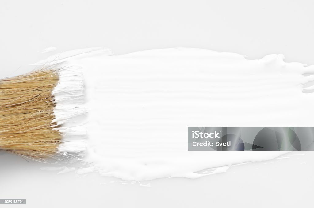 흰색 페인트 스트로크 및 브러시 0명에 대한 스톡 사진 및 기타 이미지 - 0명, 가정 생활, 거친 - iStock