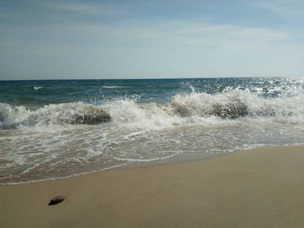 istock Wavy and windy day at the beach 1059118954