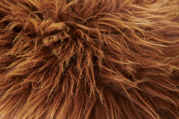 Close up on strands of artificial hair. Background