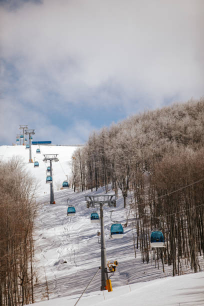 istock Ski slope and cable car on the ski resort 1059131300