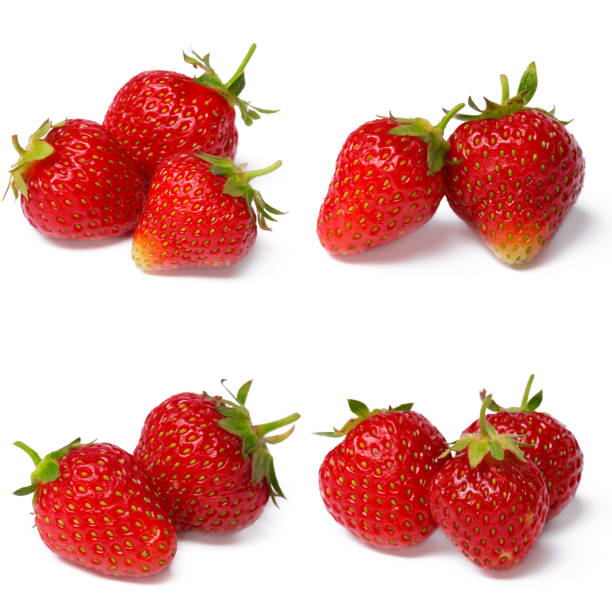 istock Strawberry isolated on white background. close up 1059137210