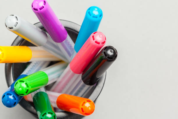 istock Colorful stationery on a white background 1059138112