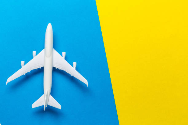 istock Miniature airplane travel theme 1059143824